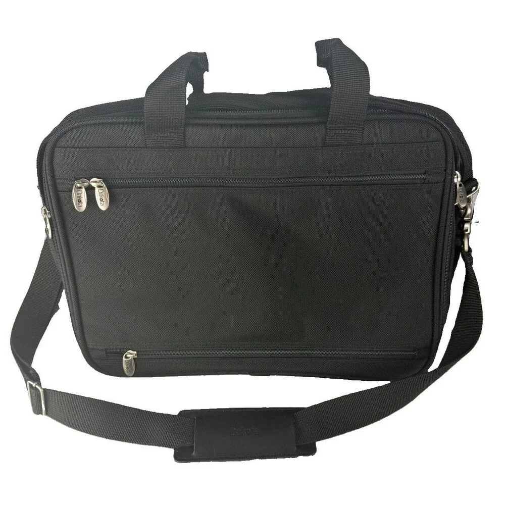 Dakota Black Laptop Briefcase Messenger Travel Carry On Business Shoulder Bag